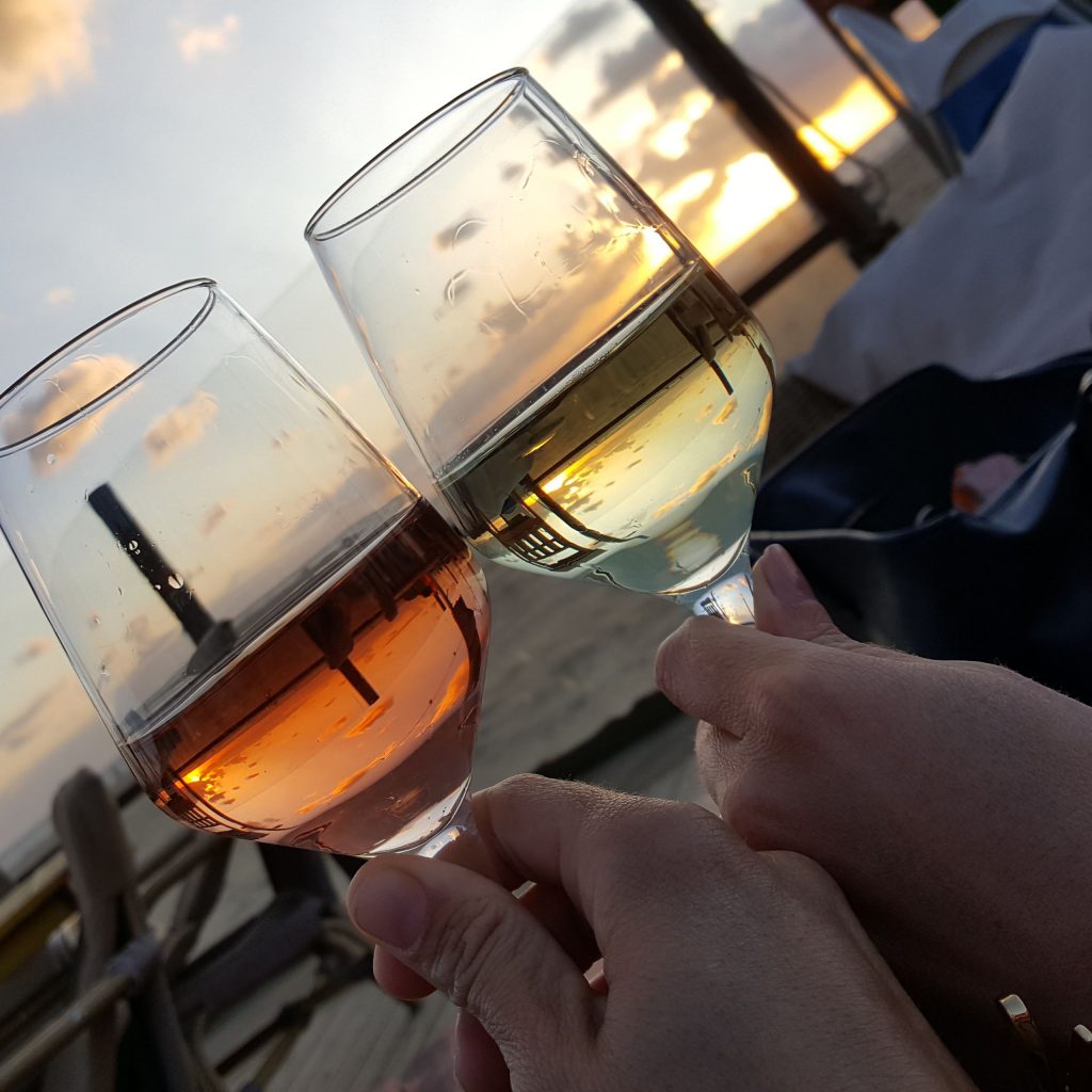 Wijntjes op het strand van Scheveningen